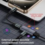 USB C TO 3.5MM JACK AUDIO & CHARGE SPLITTER AUX-51